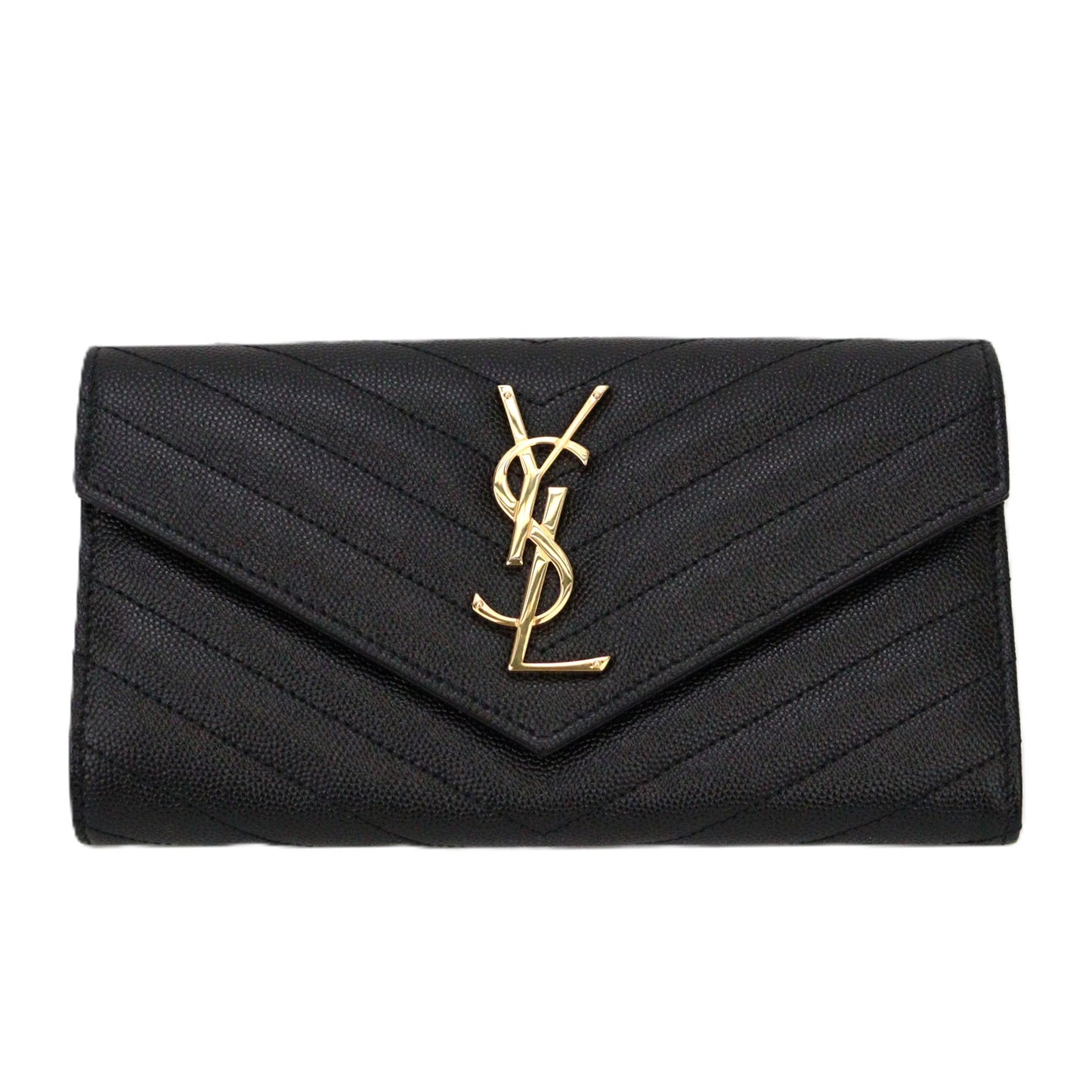 SAINT LAURENT 372264 BOW01 CASSANDRE LONG WALLET