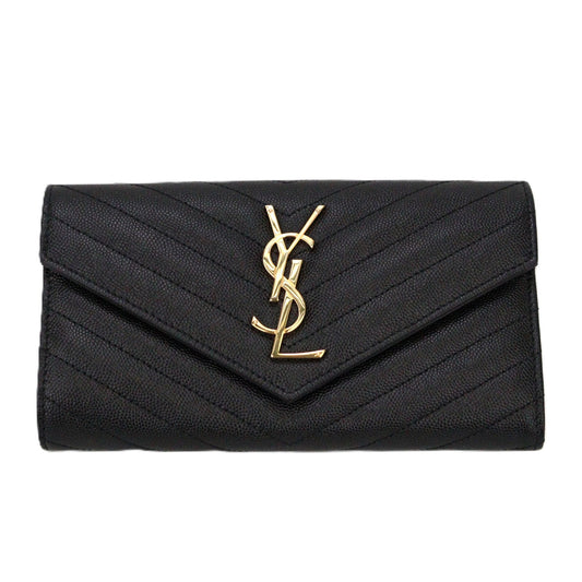 SAINT LAURENT 372264 BOW01 CASSANDRE LONG WALLET