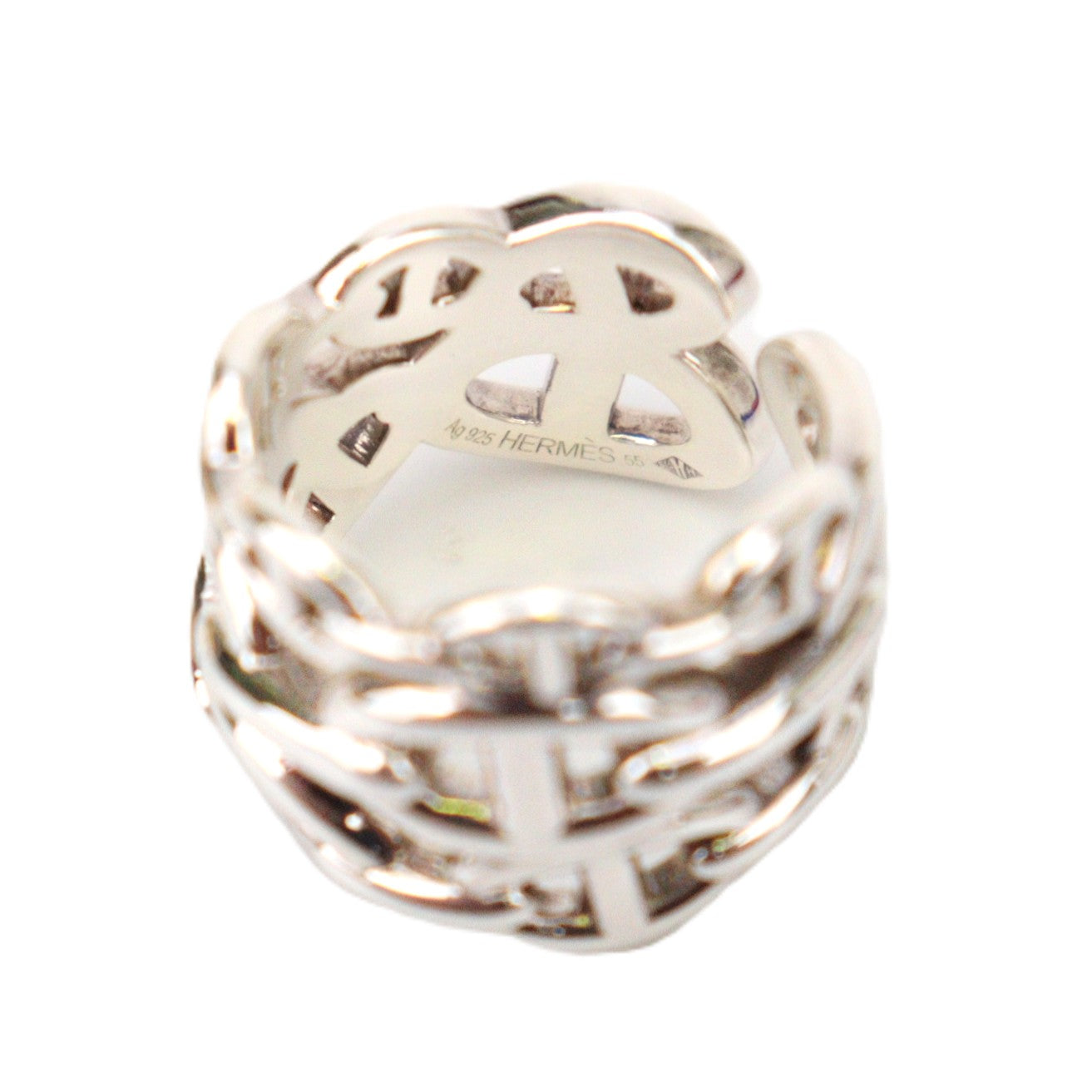 HERMES H109506B Chaine d'Ancre Enchainee Large Model Ring
