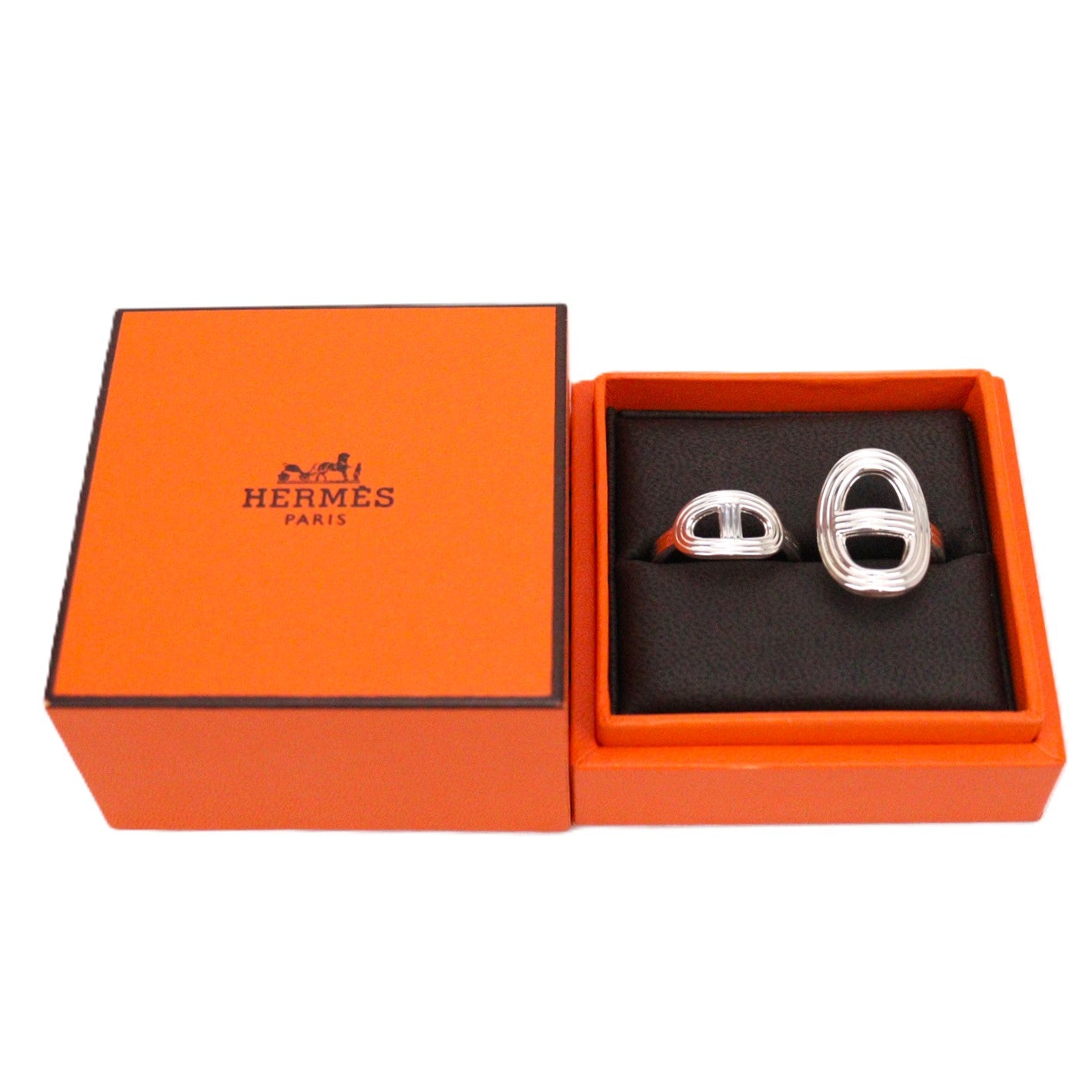 HERMES H114603B Chaine d'Ancre 24 Double Very Large Model Ring