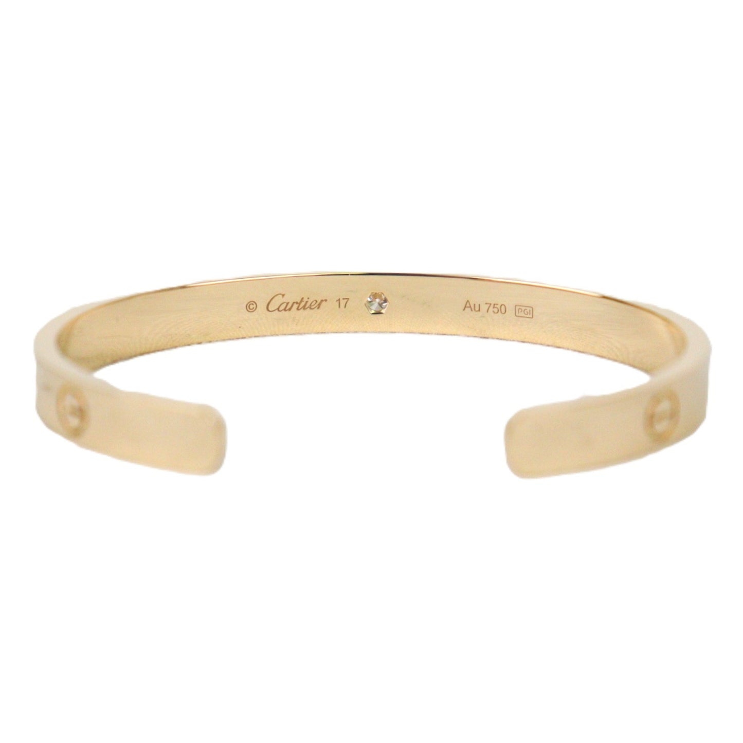 Cartier B6029817 Love Cuff Open Classic Model 1-Diamond Bracelet #17