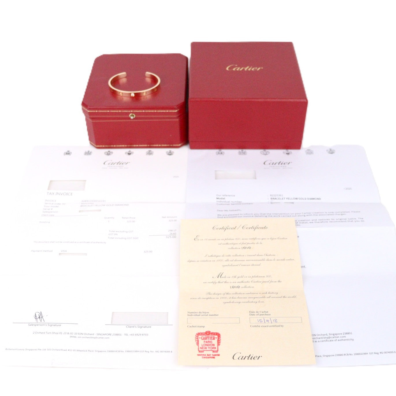 Cartier B6029817 Love Cuff Open Classic Model 1-Diamond Bracelet #17