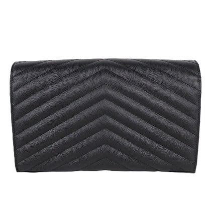 SAINT LAURENT 377828 BOW01 CASSANDRE WALLET ON CHAIN