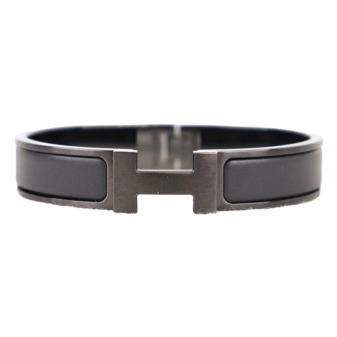 HERMES 703203FK CLIC HH SO BLACK BRACELET