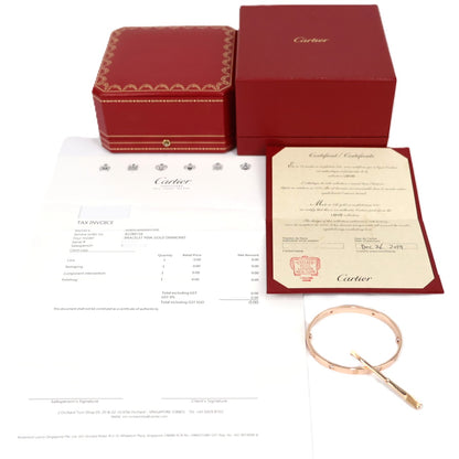 Cartier B6036018 Love 4-Diamonds Bracelet #18