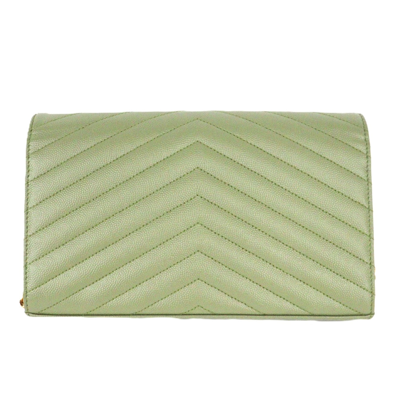 SAINT LAURENT 377828 BOW01 CASSANDRE WALLET ON CHAIN