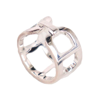 HERMES H116619B Ever Chaine d'Ancre Medium Model Ring #50