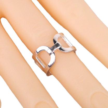 HERMES H116619B Ever Chaine d'Ancre Medium Model Ring #50
