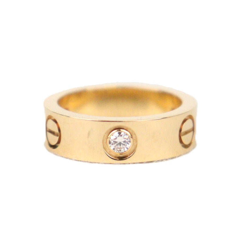 Cartier B4032449 Love Classic Model 3-Diamonds Ring #49