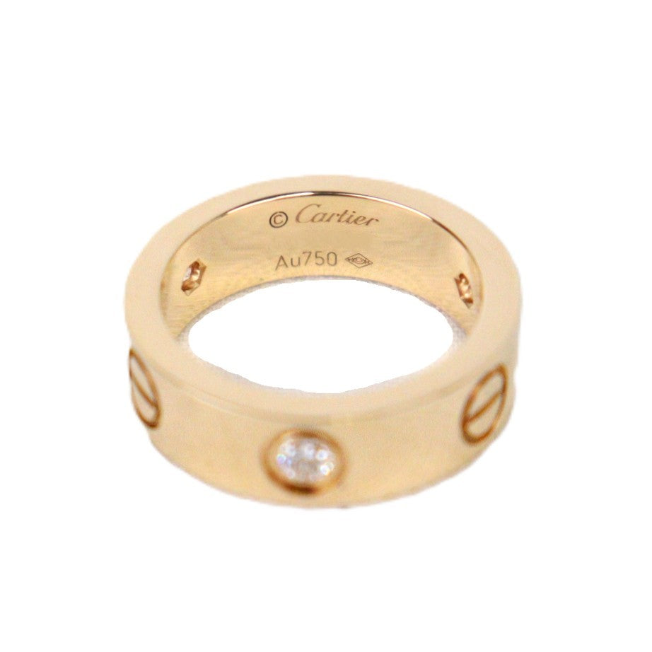 Cartier B4032449 Love Classic Model 3-Diamonds Ring #49