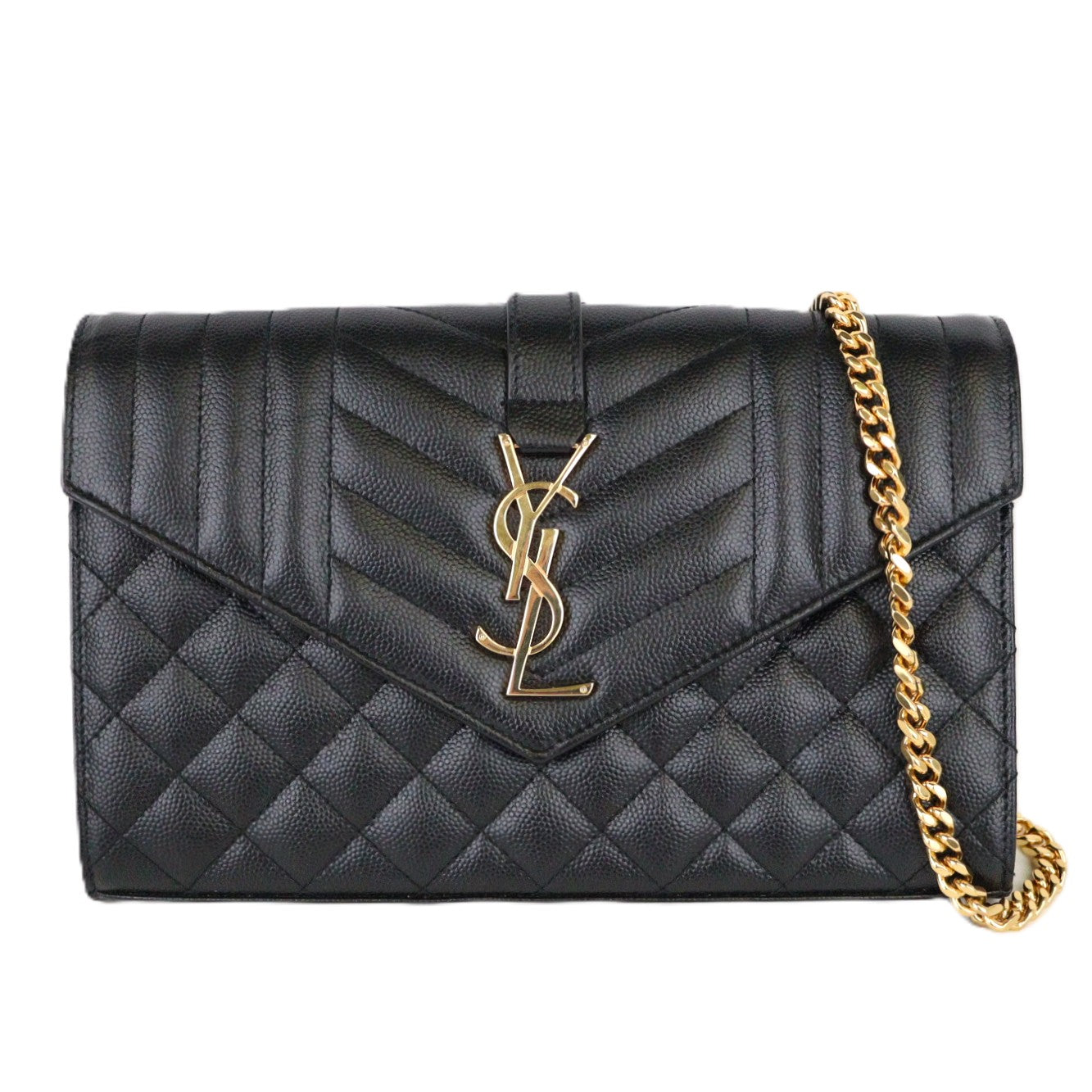 SAINT LAURENT 620280 BOW91 CASSANDRE WALLET ON CHAIN