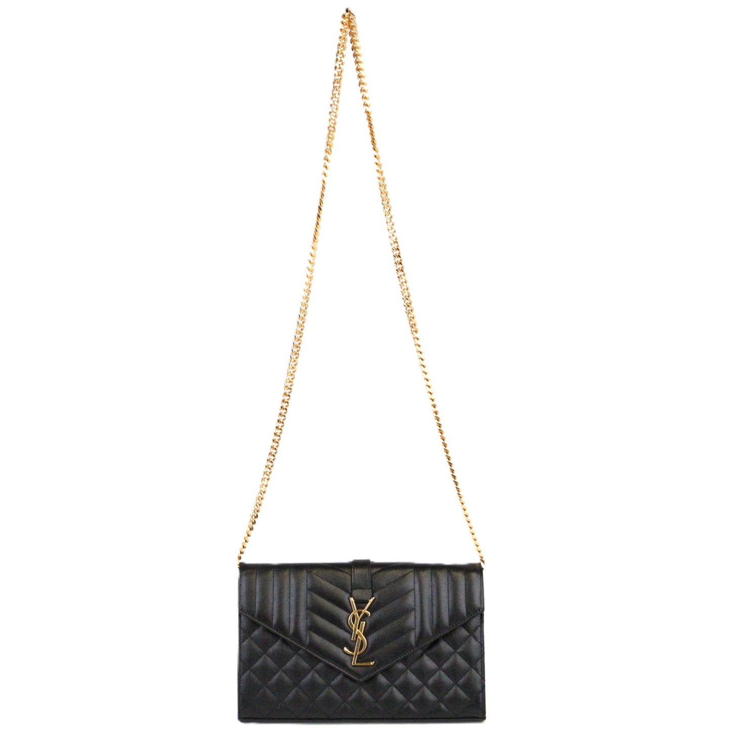SAINT LAURENT 620280 BOW91 CASSANDRE WALLET ON CHAIN