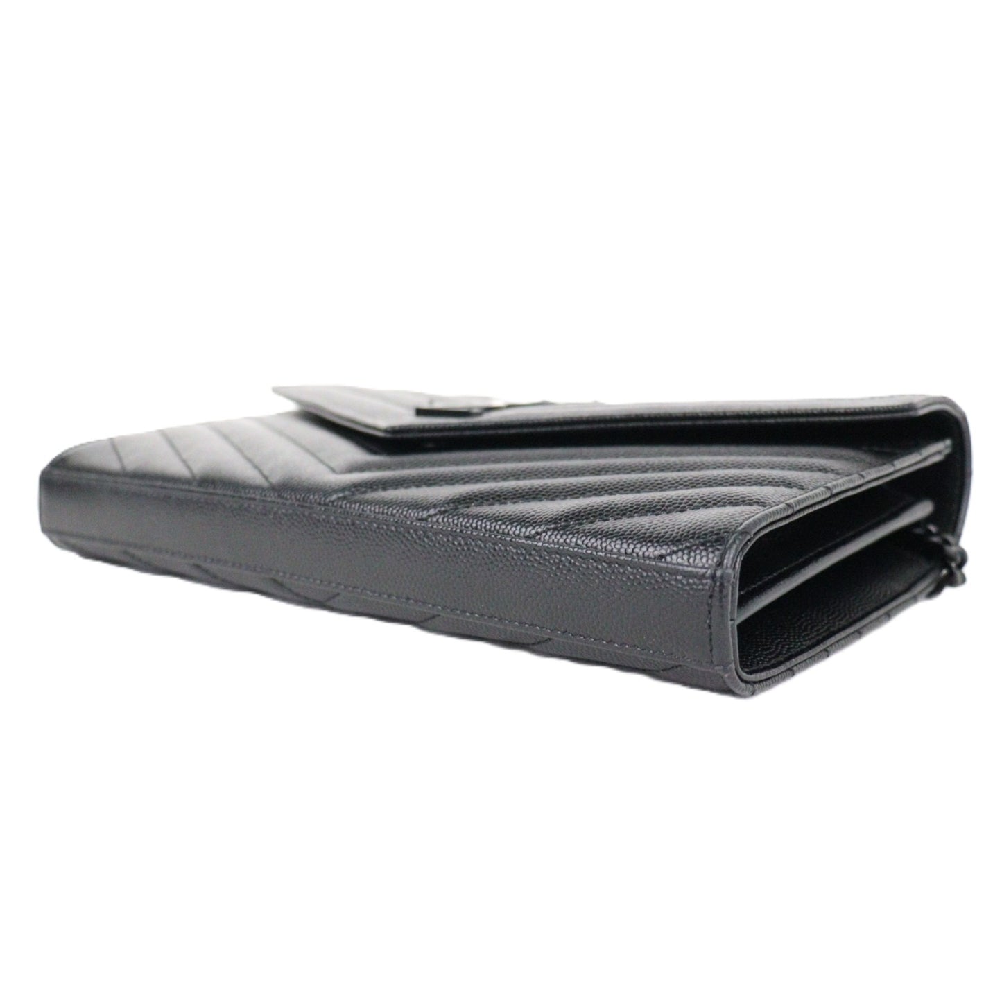 SAINT LAURENT 377828 BOW08 CASSANDRE WALLET ON CHAIN