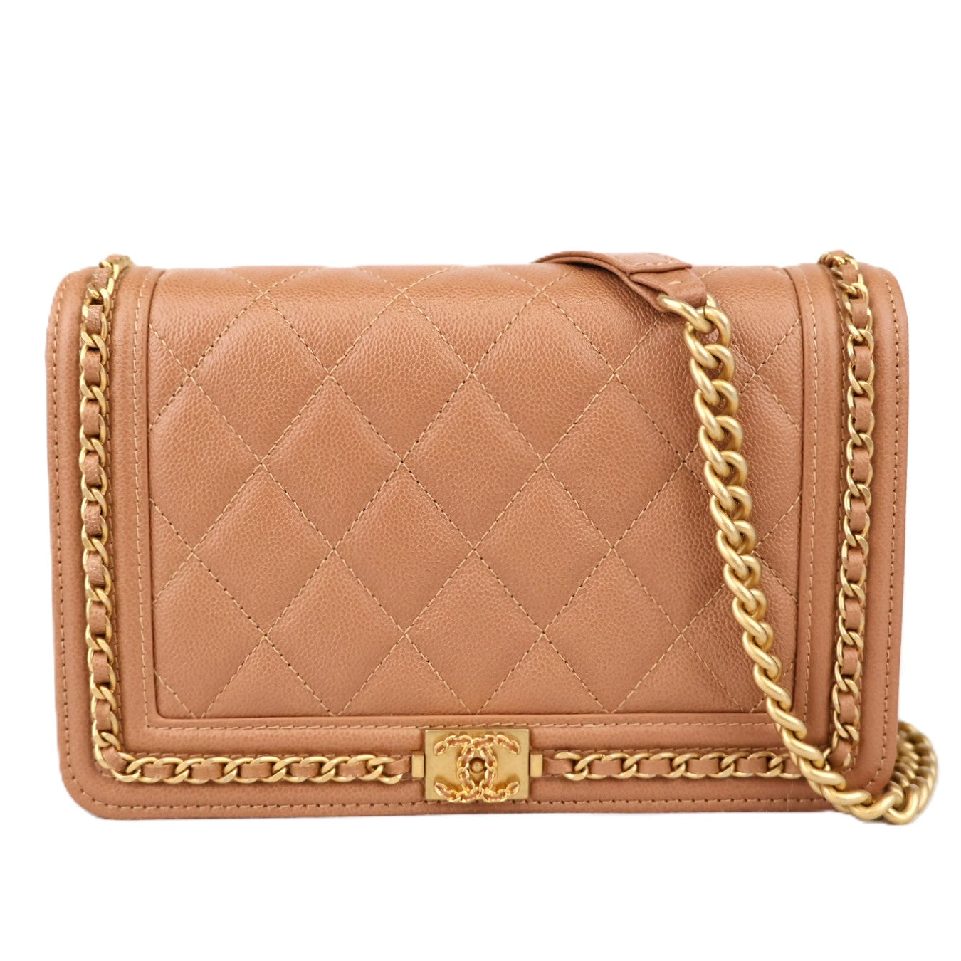 CHANEL AP1117 BOY CHANEL WALLET ON CHAIN