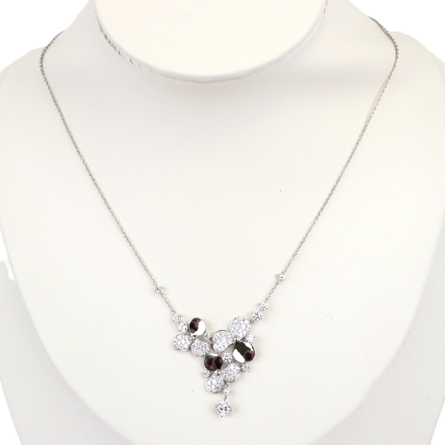TIFFANY & Co. Paper Flowers Diamond Cluster Necklace