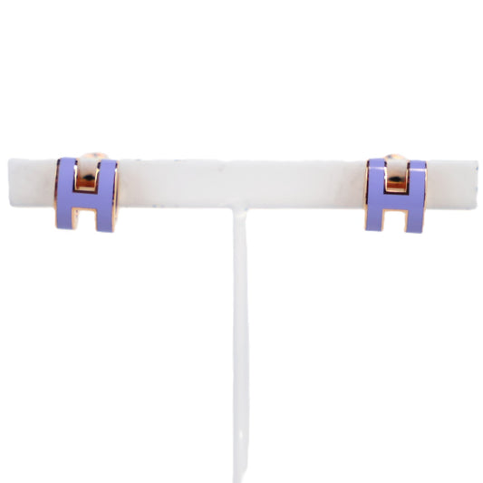 HERMES 608002FO POP H MINI EARRINGS