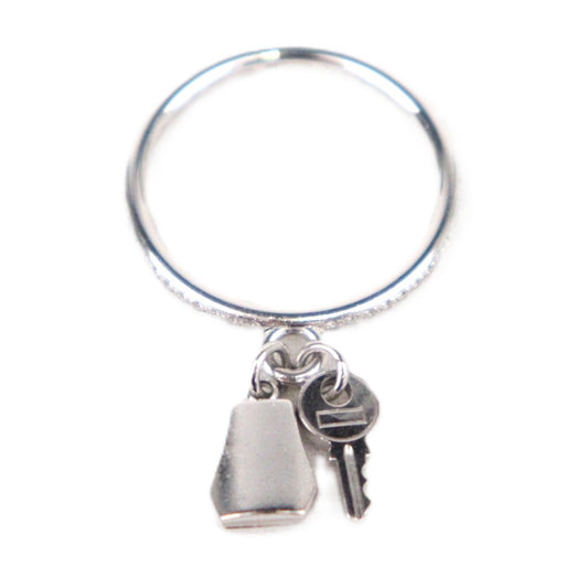 HERMES H221616B Kelly Clochette Small Model Ring #54