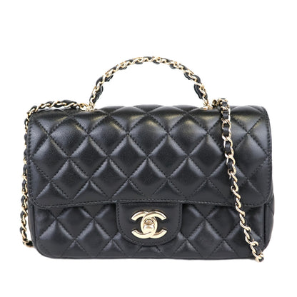 CHANEL AS4141 TOP HANDLE FLAP MINI HANDBAG