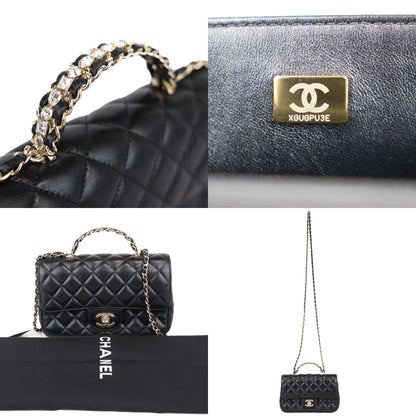 CHANEL AS4141 TOP HANDLE FLAP MINI HANDBAG