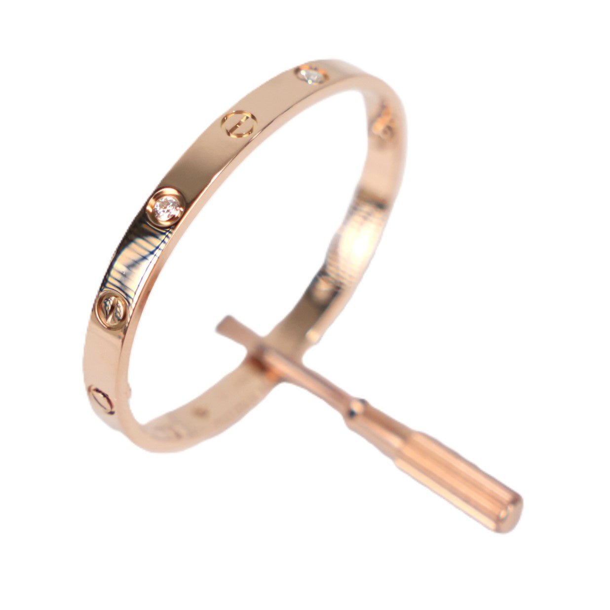 Cartier Love Bracelet Classic Model 4-Diamonds #16 Bracelet