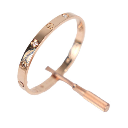 Cartier Love Bracelet Classic Model 4-Diamonds #16 Bracelet