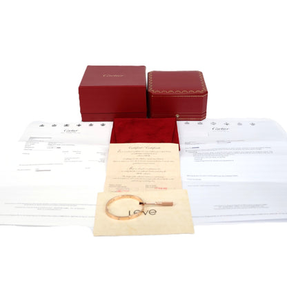Cartier Love Bracelet Classic Model 4-Diamonds #16 Bracelet