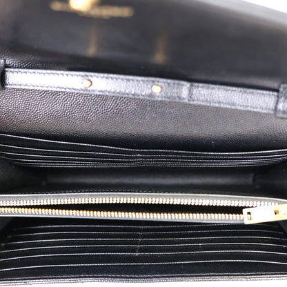 SAINT LAURENT 377828 BOW01 CASSANDRE WALLET ON CHAIN