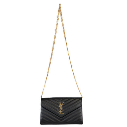 SAINT LAURENT 377828 BOW01 CASSANDRE WALLET ON CHAIN