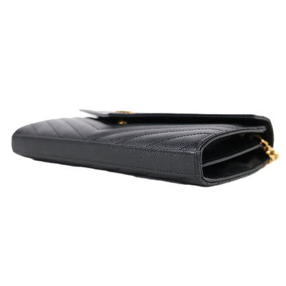 SAINT LAURENT 377828 BOW01 CASSANDRE WALLET ON CHAIN