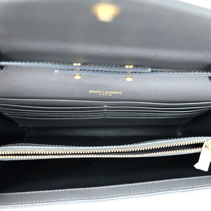 SAINT LAURENT 377828 BOW01 CASSANDRE WALLET ON CHAIN