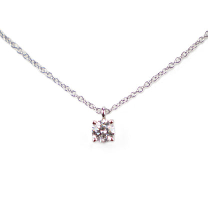 TIFFANY & Co. Solitaire 0.26ct-H-VVS1-3EX Necklace
