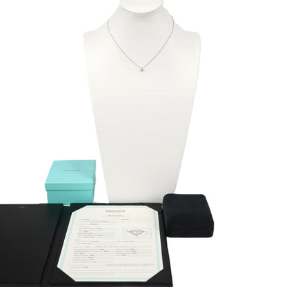 TIFFANY & Co. Solitaire 0.26ct-H-VVS1-3EX Necklace