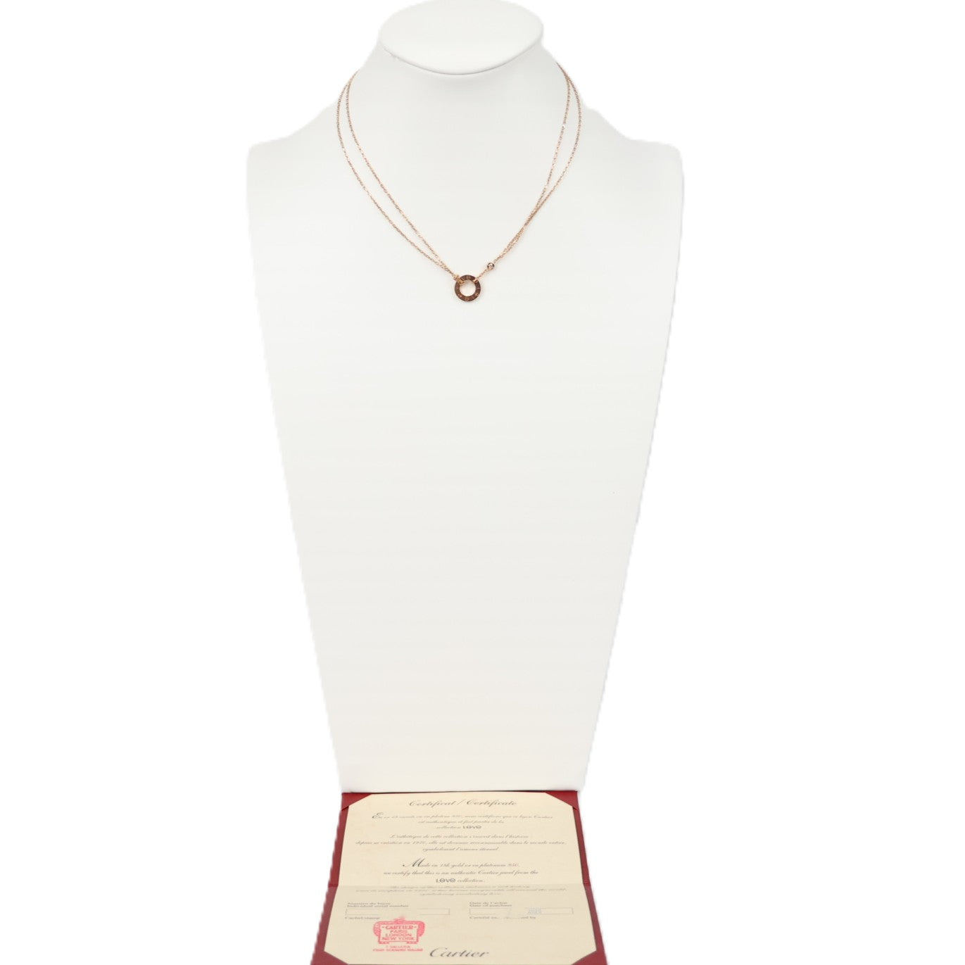Cartier B7219500 Love Pendant 2-Diamonds Necklace