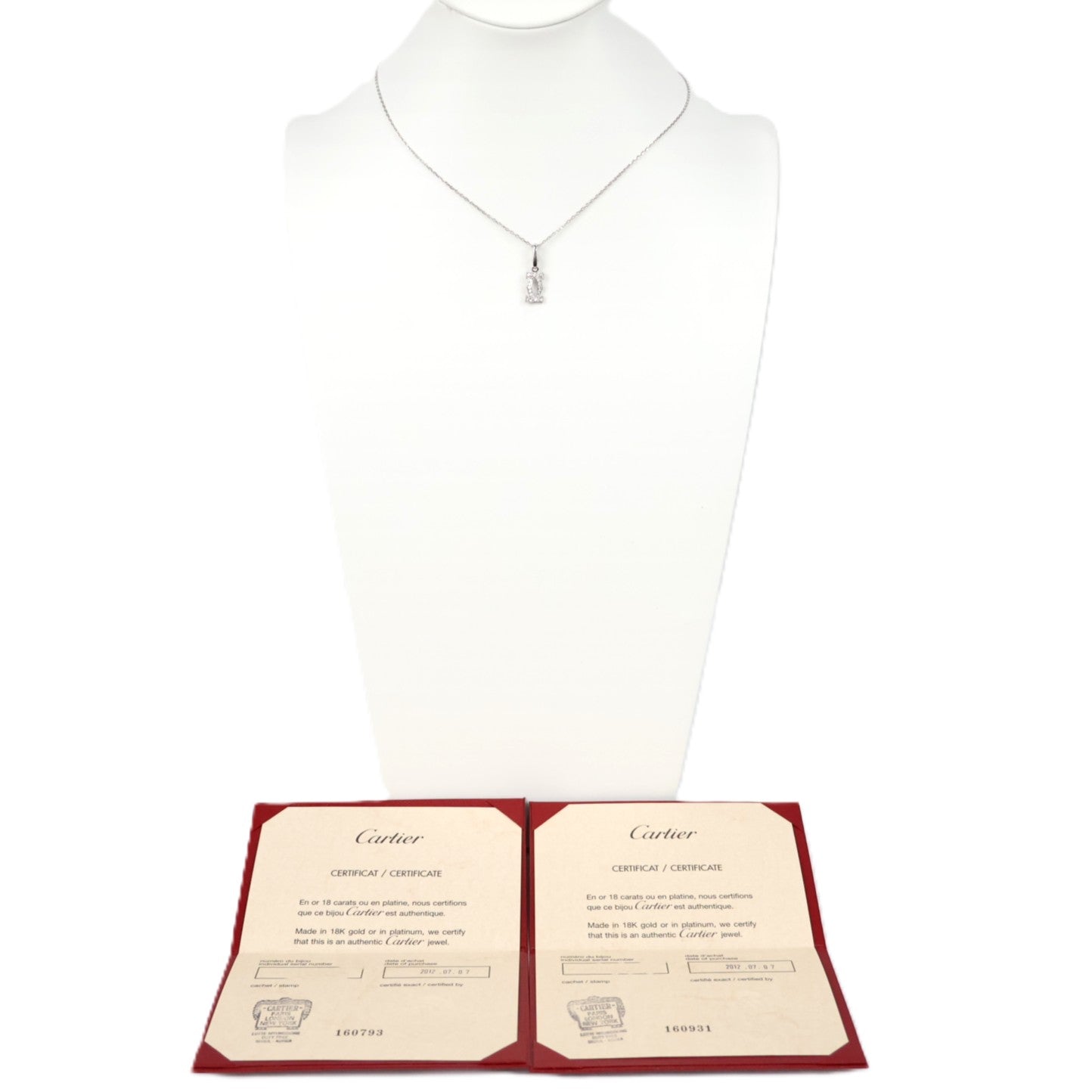 Cartier B3010300+B7060800 Double C Charm + Forsa Chain Necklace