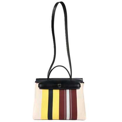 HERMES 085372CK HERBAG ZIP RAYRES D'EQUIPAGE 31 HANDBAG