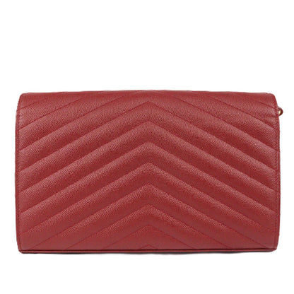 SAINT LAURENT 377828 BOW01 CASSANDRE WALLET ON CHAIN