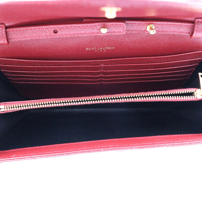 SAINT LAURENT 377828 BOW01 CASSANDRE WALLET ON CHAIN