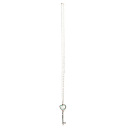 TIFFANY & Co. Beads Heart Key + Oval Link Chain Necklace