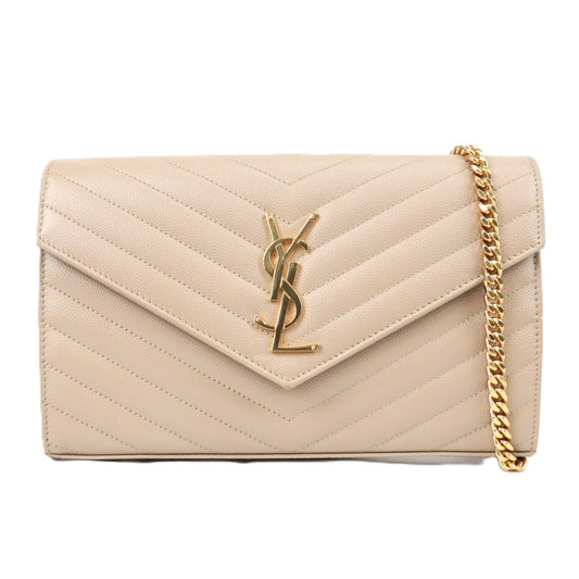 SAINT LAURENT 377828 CASSANDRE WALLET ON CHAIN