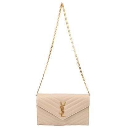 SAINT LAURENT 377828 CASSANDRE WALLET ON CHAIN