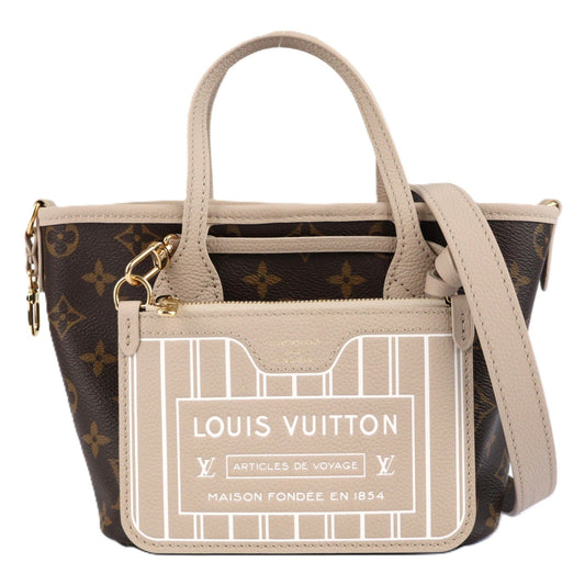 LOUIS VUITTON M25657 NEVERFULL BANDOULIERE INSIDE OUT BB TOTE BAG
