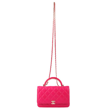 CHANEL AP2844 TOP HANDLE FLAP WALLAET ON CHAIN