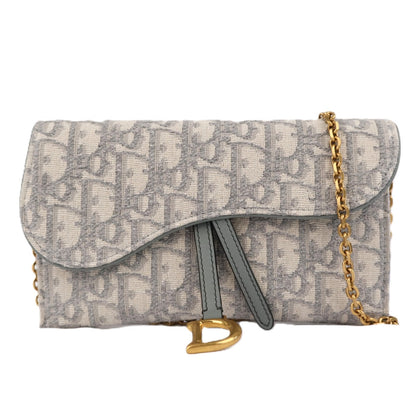 DIOR S5907CTZQ SADDLE CHAIN POUCH MEDIUM WALLET ON CHAIN