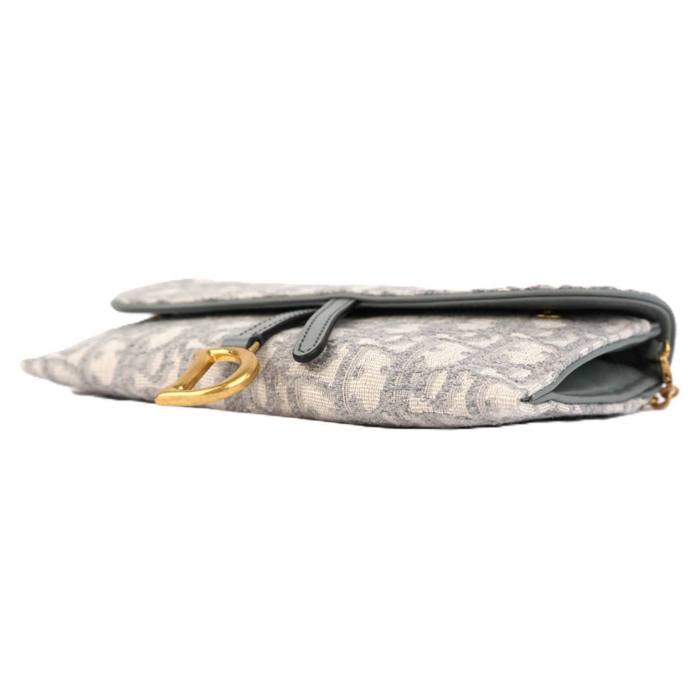 DIOR S5907CTZQ SADDLE CHAIN POUCH MEDIUM WALLET ON CHAIN