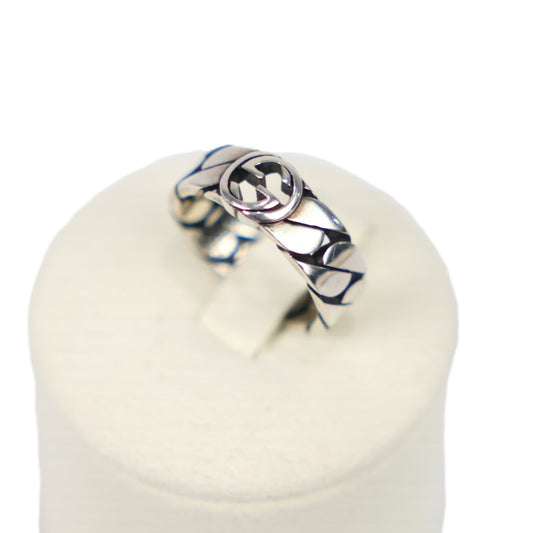 GUCCI 661513 J8400 0728 Interlocking G Ring #12 (51.5)