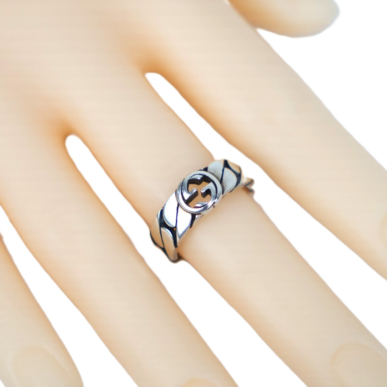 GUCCI 661513 J8400 0728 Interlocking G Ring #12 (51.5)