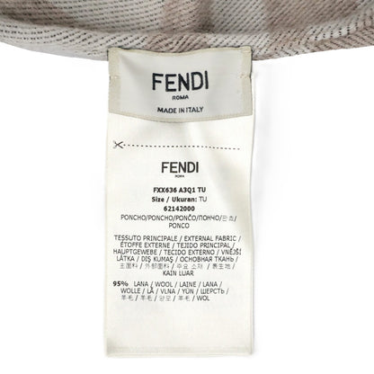 FENDI FXX636 A3Q1 FF PONCHO 140X140 CAPE