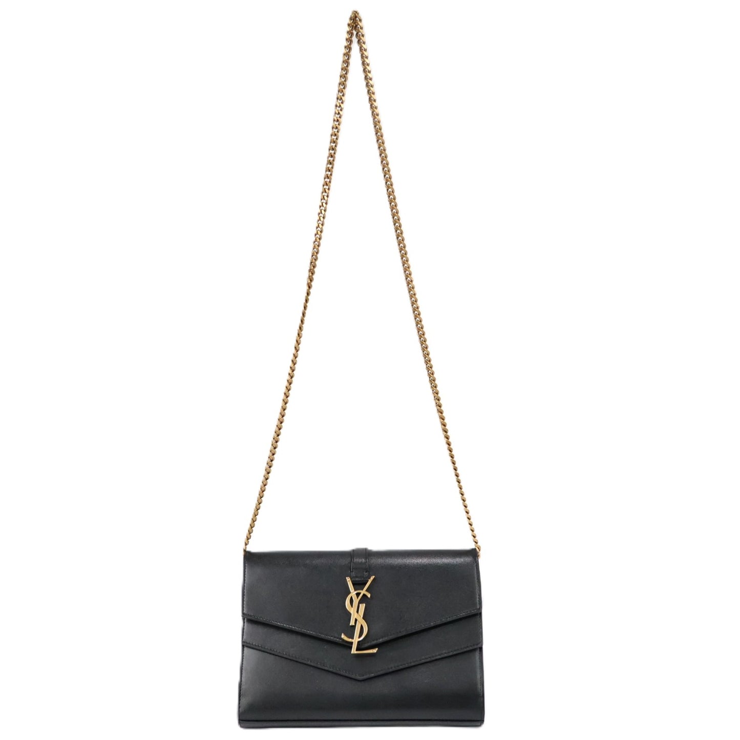 SAINT LAURENT 575012 02G0W WALLAET ON CHAIN