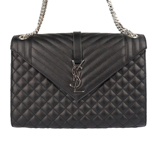 SAINT LAURENT 487198 BOW92 ENVELOPE LARGE SHOULDER BAG