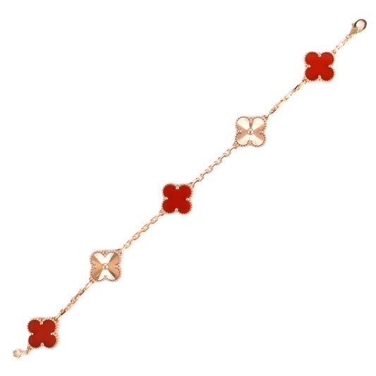 Van Cleef & Arpels VCARP7RP00 Vintage Alhambra 5-Motifs Bracelet
